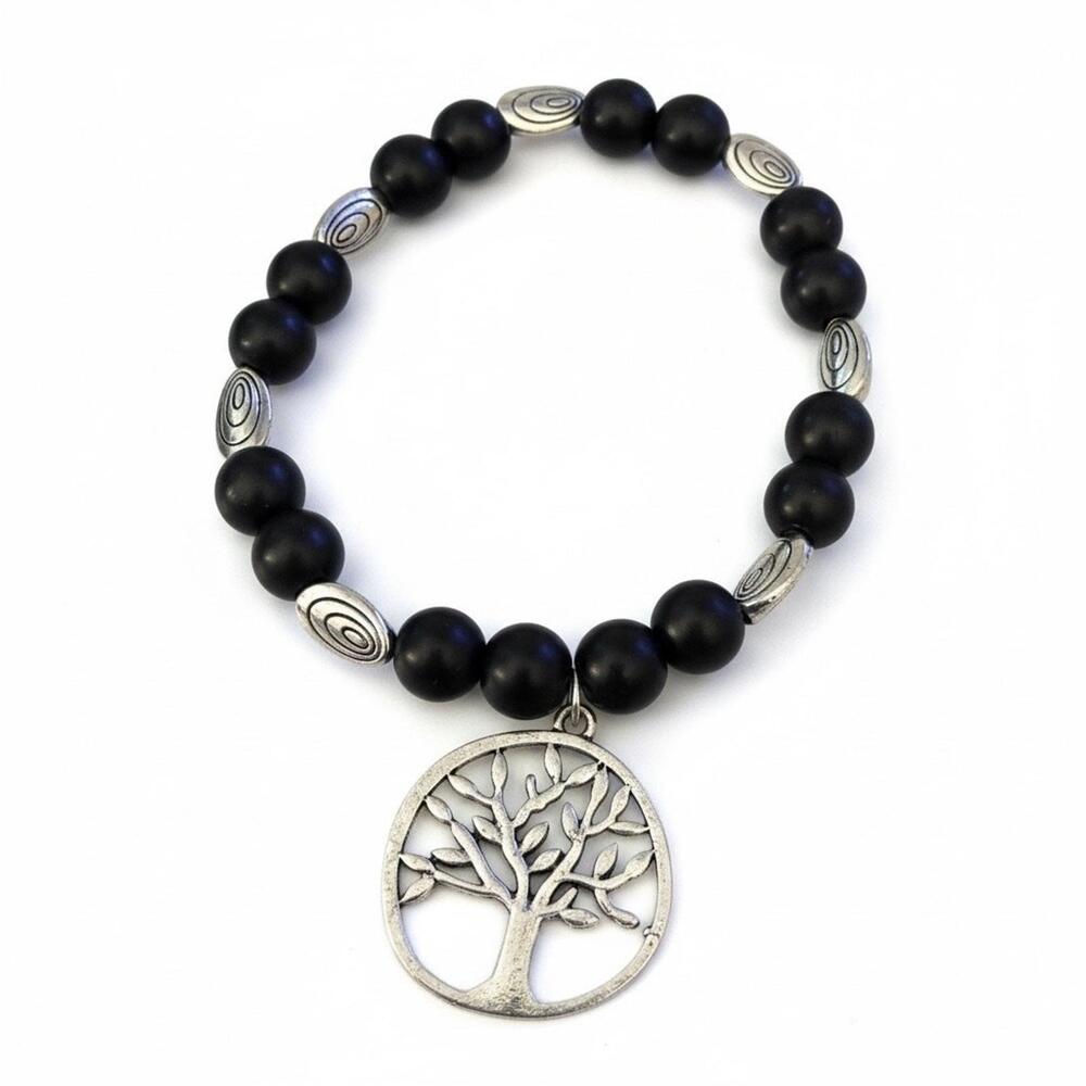 Handmade Tree‎ of life beaded bracelet size 6.5”